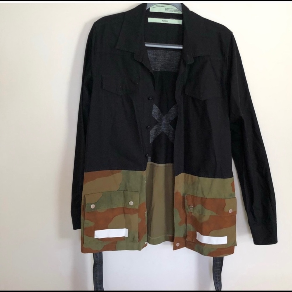 Off-White Split Camo Button-Down Shirt - image 4